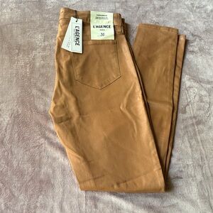 L'AGENCE Hazelnut Coated High-Rise Skinny Pants